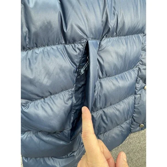 Eddie Bauer 650 FP StratusTherm Down Vest Womens XL Blue Puffer Full Zip NEW - Picture 5 of 11